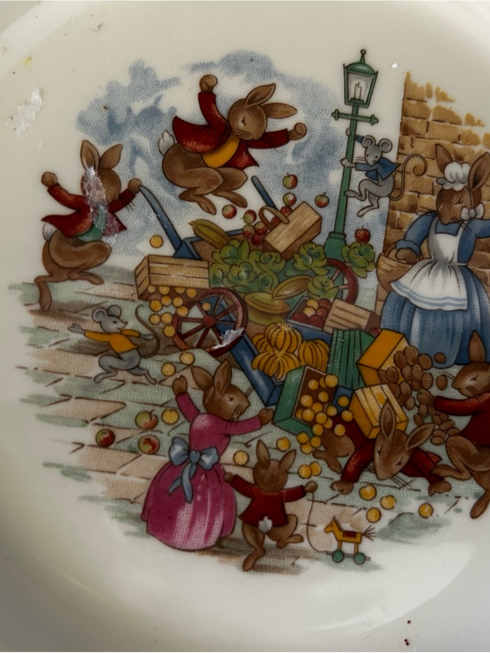 Royal Doulton Children's Bunny Parade Plate - White with Multicolor Accents - Picture 2 of 16